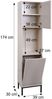 Hochschrank HWC-O42, Badschrank Badregal Badezimmer Schrankfächer Wäschekorb, MDF Melamin 174x39x30cm ~ Holzoptik natur Bild 3