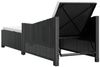 vidaXL Sonnenliege mit Cremeweißer Auflage Poly Rattan Schwarz 317179 Bild 4