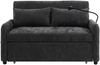Schlafsofa Sitzfläche 129x76 cm / Liege 129x163x81 cm, Chenille, verstellbare Rückenlehne 108°/135°/180°, USB, Grau Bild 5