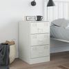 vidaXL Nachttisch Weiß 34,5x39x62 cm Stahl 841785 Bild 3