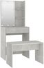 Schminktisch-Set mit LED Holzwerkstoff Betongrau Bild 4