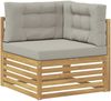 vidaXL Outdoor-Sofagarnitur 6 pcs Weiß und Hellgrau Polyester 3390781 Bild 5