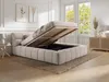 Vente-unique - FORVIK Bett Stoff Grau - B 255 cm x H 95 cm x L 204 cm Bild 2