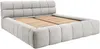 Vente-unique - FORVIK Bett Stoff Grau - B 255 cm x H 95 cm x L 204 cm Bild 5