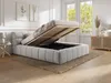 Vente-unique - FORVIK Bett Stoff Grau - B 255 cm x H 95 cm x L 204 cm Bild 4