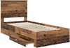 vidaXL Bettrahmen mit Kopfteil Altholz 100 x 200 cm Holzwerkstoff 3409692 Bild 5