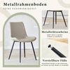 4er Set Esszimmerstuhl aus Kunstleder,ergonomischer Stuhl mit Metallgestell,rutschfeste Füße,moderner Sitzstuhl für Wohn- und Essbereich Bild 5