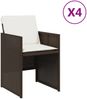 vidaXL Gartenstühle mit Kissen 4 Stk. Braun Poly Rattan 364935 Bild 2