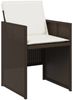 vidaXL Gartenstühle mit Kissen 4 Stk. Braun Poly Rattan 364935 Bild 4