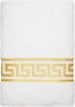 Belle Arti Handtücher 2er SET Mäander Waschlappen Handtuch Weiss Gold 15x21 cm, (2-St), schwarz, weiss, beige, rot, gold, 100% Baumwolle, Frottee, eingestickt Bild 4