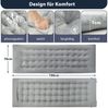 190 x 70 cm Baumwolle Feldbett Auflage 7 cm Dicke Martratze mit 4 Befestigungsbändern Grau Bild 3