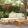 vidaXL Gartenhocker mit Kissen 65x65x29 cm Massivholz Akazie 4008158 Bild 3