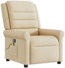 vidaXL Massagesessel Creme Stoff 4015654 Bild 2