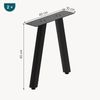 Tischgestell 2er Set Heustreu 45x40cm Schwarz [en. casa] Bild 3