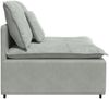 vidaXL Modulares Sofa Mittelmodul mit Kissen Hellgrau 100 cm 4104429 Bild 4