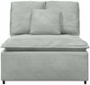 vidaXL Modulares Sofa Mittelmodul mit Kissen Hellgrau 100 cm 4104429 Bild 3
