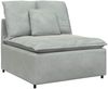 vidaXL Modulares Sofa Mittelmodul mit Kissen Hellgrau 100 cm 4104429 Bild 2