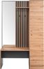 Industrial Style Garderobe mit Sitzbank Kleiderständer Garderobenschrank Spiegel Flurgarderobe Garderobenpaneel Flurmöbel Holz Eiche Anthrazit 2 Kleiderhaken Bild 4