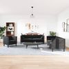 vidaXL 3-tlg. Chesterfield-Sofa-Set mit Nackenrollen Schwarz Samt 3209286 Bild 3