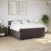 vidaXL Boxspringbett mit Matratze Dunkelbraun 200x200 cm Stoff 3288305 Bild 4
