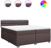 vidaXL Boxspringbett mit Matratze Dunkelbraun 200x200 cm Stoff 3288305 Bild 2