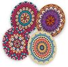 itenga Bierdeckel itenga 40x Bierdeckel Mandala I Bunt I 4 Motive I Untersetzer I 10,7cm Bild 2
