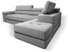 Goldstoff Ecksofa mit Schlaffunktion, Cord Couch für Wohnzimmer - Cord Ecksofa, Cord Sofa VOYAGE 2 Teile, Großer Bettkasten Bild 3