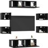 vidaXL TV-Schrankset 8 pcs 120 x 30 x 30 cm Schwarze Eiche 3438613 Bild 3