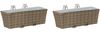 vidaXL Balkon 2 pcs 50 x 17 x 17 cm Metall 42026967 Bild 2