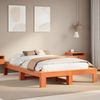 vidaXL Massivholzbett ohne Matratze Wachsbraun 120x200 cm Kiefernholz 3308743 Bild 1