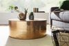 Wohnling Couchtisch RAHIM 75 x 31 x 75 cm Aluminium Beistelltisch orientalisch rund, Gold Bild 5