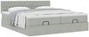 vidaXL Ottoman-Bett mit Matratzen Hellgrau 160x200 cm Samt 3312086 Bild 5