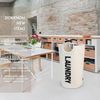 Faltbarer Wäschekorb 90L Beige Oxford Stoff PE beschichtet Stand Up Design Bild 2