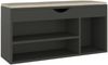 vidaXL Schuhbank mit Kissen Grau 104x30x49 cm Holzwerkstoff 326752 Bild 2