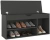 vidaXL Schuhbank mit Kissen Grau 104x30x49 cm Holzwerkstoff 326752 Bild 3