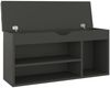 vidaXL Schuhbank mit Kissen Grau 104x30x49 cm Holzwerkstoff 326752 Bild 4