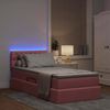 vidaXL Bett mit Stauraum und LED mit Matratze Rosa 100 x 200 cm Samt 3371438 Bild 5