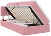 vidaXL Bett mit Stauraum und LED mit Matratze Rosa 100 x 200 cm Samt 3371438 Bild 2