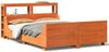vidaXL Massivholzbett ohne Matratze Wachsbraun 120x190 cm Kiefernholz 3306479 Bild 2