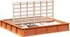 vidaXL Bettrahmen Wachsbraun 200 x 200 cm Massives Kiefernholz 3385705 Bild 2