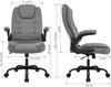 Ergonomischer Bürostuhl 360° Drehstuhl Stoff Grau 150kg 54*52*115 cm Bild 3