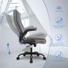 Ergonomischer Bürostuhl 360° Drehstuhl Stoff Grau 150kg 54*52*115 cm Bild 5