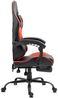 Delman Gaming-Stuhl, Bürostuhl, Schreibtischstuhl, ergonomischer Gaming-Sessel mit Fußstütze, Massage-Lendenkissen, verstellbarer Rückenlehne, Rot Bild 4