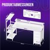 YOUDENOVA Gamingtisch mit LED-Beleuchtung & Steckdose, Computertisch, Schreibtisch (1-St), mit Schubladen & Carbon Fiber, 150x48x114cm Bild 2