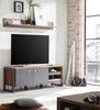 TV-Lowboard Auburn Eiche Stirling und Matera grau 156 cm Bild 2
