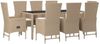 vidaXL 9-tlg. Garten-Essgruppe mit Kissen Beige Poly Rattan 3157571 Bild 3