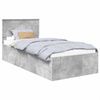 vidaXL Bettrahmen mit Kopfteil Beton Grau 100 x 200 cm Holzwerkstoff 3408700 Bild 2
