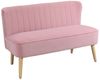 HOMCOM 2-Sitzer mit Massivholzbeine, Couch 1 Teile, für Wohnzimmer, Schlafzimmer, Rosa Bild 4