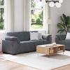 vidaXL 2-teiliges Sofa-Set mit Kissen, dunkelgrauer Samt 3324750 Bild 3
