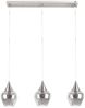 LED Hängeleuchte, 3-Flammig, Glas, silber, L 65 cm Bild 5